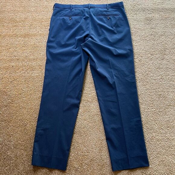 Uniqlo Mens Blue Pinstripe Flat Front Straight Leg Dress Pants Size 34x34‎ - Picture 7 of 10